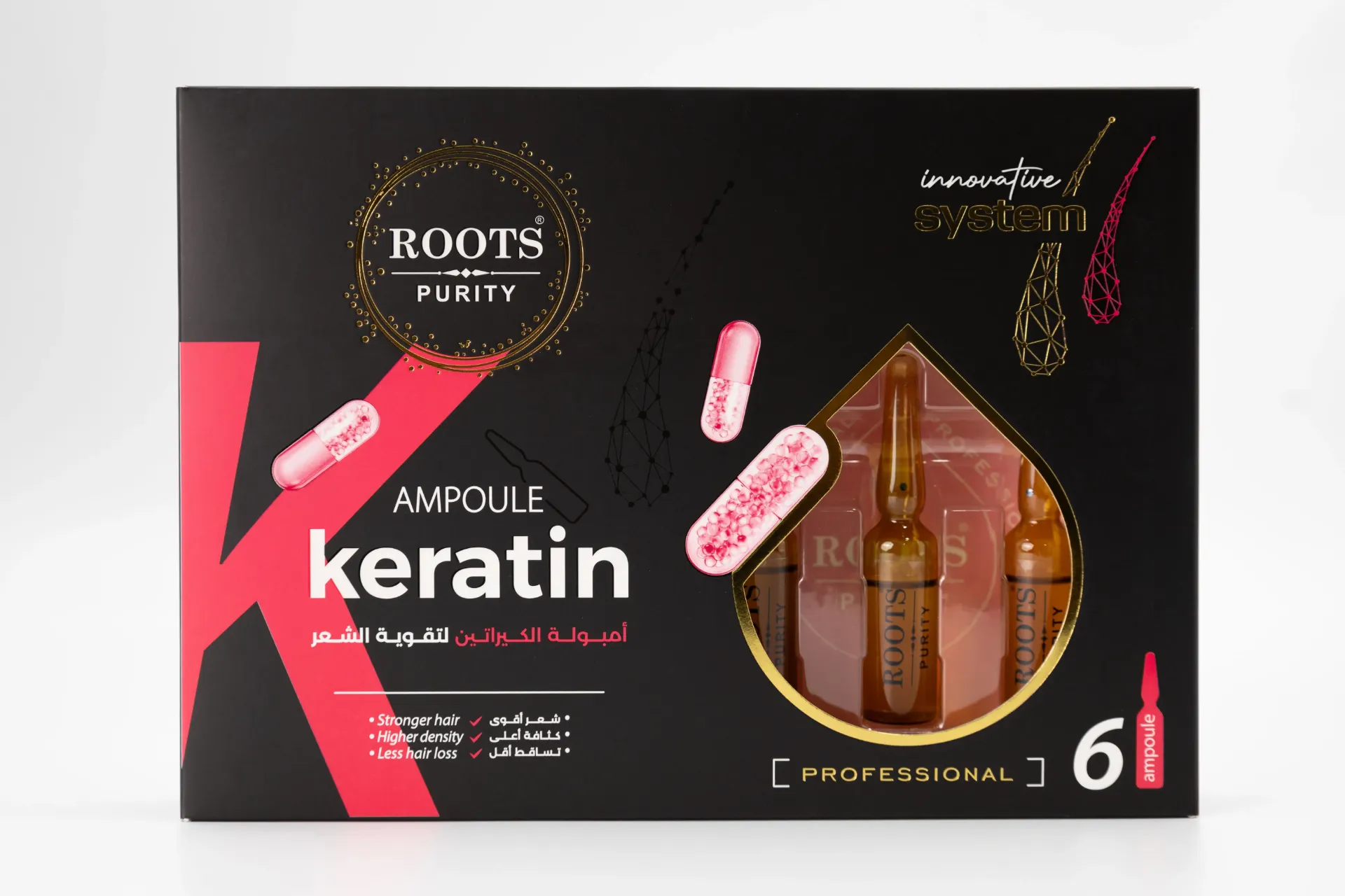 Hair Root Ampoules Enriched with Peptides and Keratin