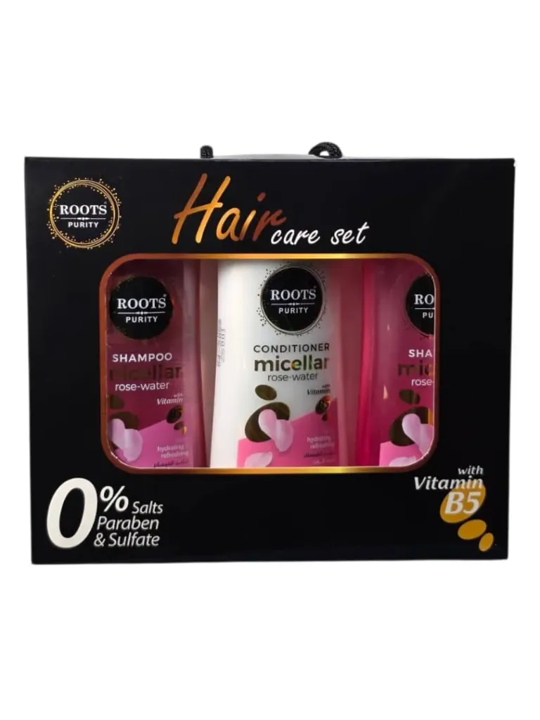 Bundle: 2 Sulfate-Free & Paraben-Free Shampoos + 1 Micellar Rose Hair Conditioner